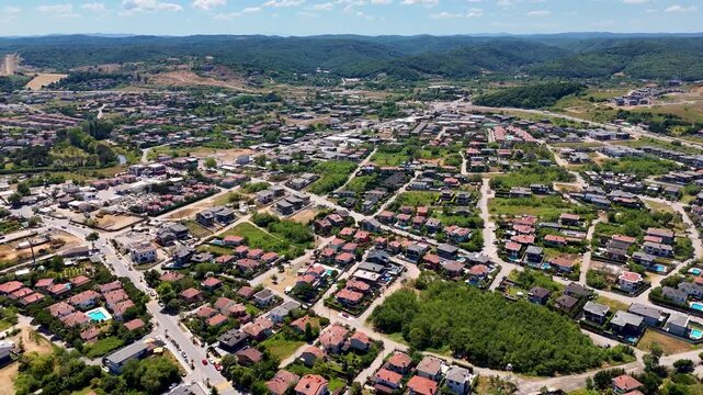 Istanbul Sile residential areas, two-story villas, the beach, the main street and its surroundings