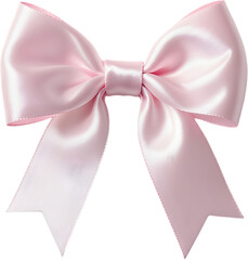 Satin Pink Ribbon Bow 
