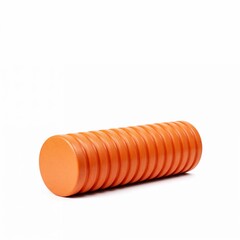 Foam roller for myofascial release on white background