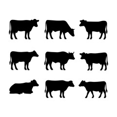 set of outline icons cows vector on a white background
set of 9 line icons, vector, on a white background