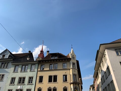 Stadth&auml;user in der Stadt / Altstadt Winterthur, Schweiz