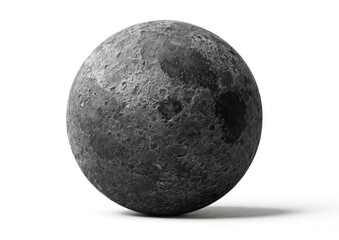 Gray moon sphere, craters detailed