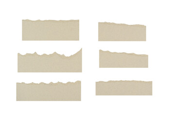 Cartones rasgados o cortados, conjunto de piezas