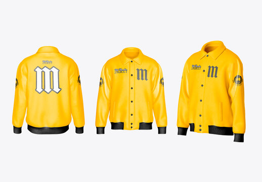 College Bomber Jacket Mockup