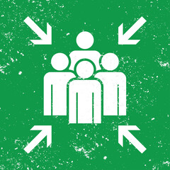 Green Grunge Style Emergency Assembly Point Sign