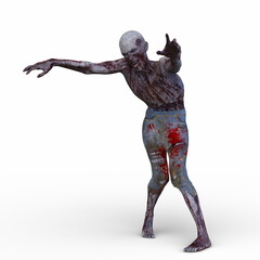 男性ゾンビ　3DCGレンダリング