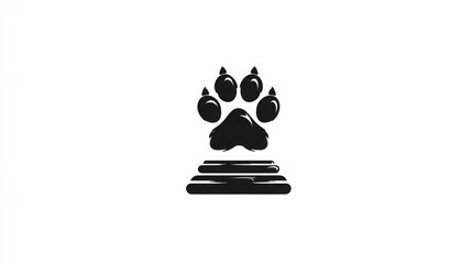 Bold paw print logo rising above, perfect for pet care brands, animal rescue, or a vet clinic looking for a unique, memorable emblem