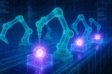 Integration of Computer Vision and Digital Twin Technology in an Autonomous Factory Setting Featuring Advanced Robot Arms Engaged in Precision Manufacturing High-Tech Construction Tasks