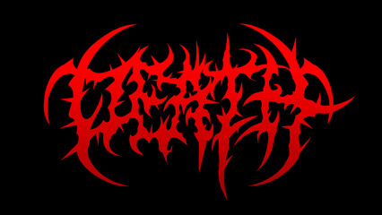 Death typography vector in a striking and stiff touch dark metal style lettering. for t-shirt print apparel, sticker, poster, logo and more