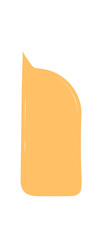 Organic hand drawn speech box sticker in soft orange creates a playful tag. Rectangle badge bubble and message balloon style adds unique sticker concept for conversation and creative media use.