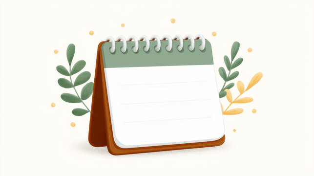 Creative artistic illustration of calendar with flipping pages highlighting time management - Powered by Adobe