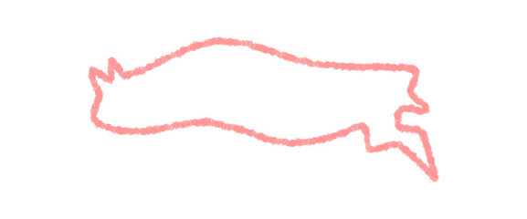 Pink wavy crayon speech balloon outline as circle and talk message. Hand drawn chat sketch for conversation, graphic outline with creative message concept, suitable for communication or fun text