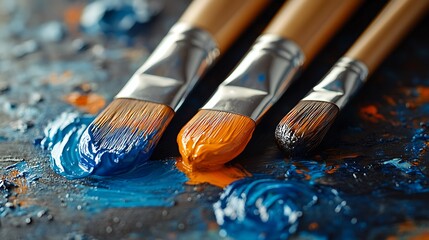Fototapeta premium Artful Strokes Palette Dreams.