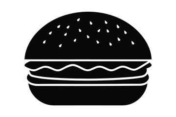 burger bun silhouette vector art