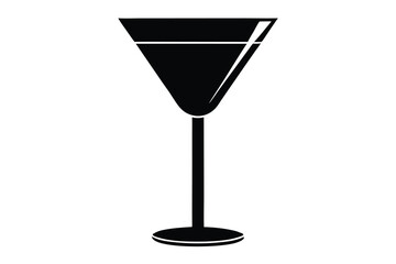 cocktail glass silhouette vector art