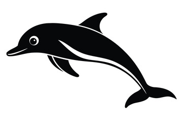 Fototapeta premium dolphin silhouette vector art