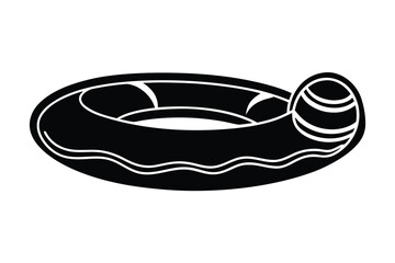 floating tube silhouette vector art