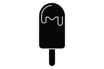 frozen popsicle silhouette vector art