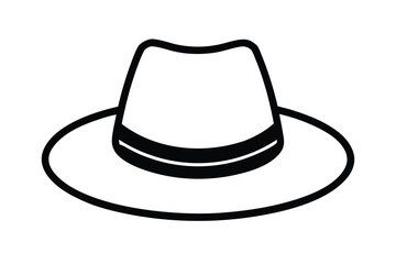 hat outline silhouette vector art