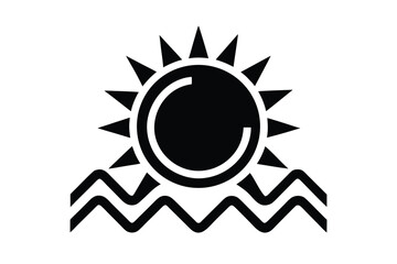 hot day silhouette vector art