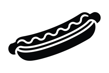 hot dog silhouette vector art