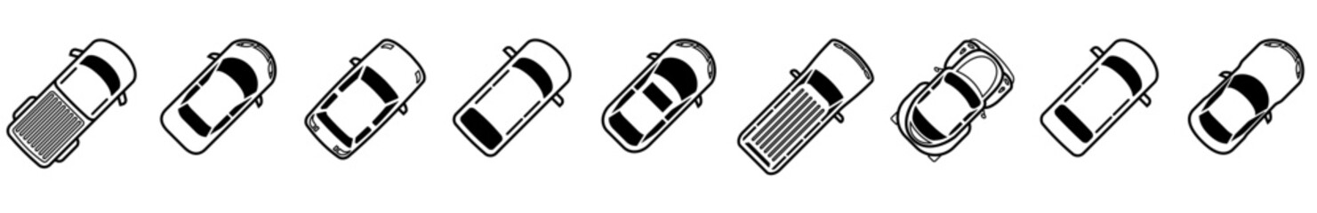 parked vehicles from above