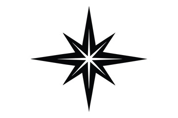 north star silhouette vector art