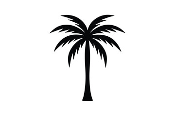 palm minimalist silhouette vector art