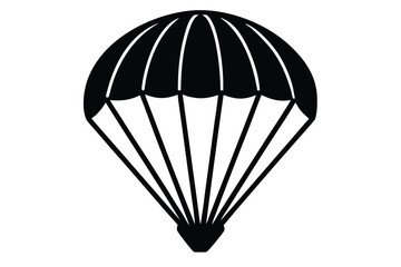 parachute silhouette vector art