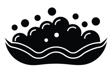 sea foam silhouette vector art