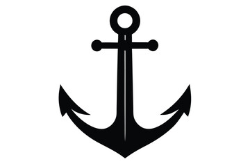 ship anchor silhouette vector art