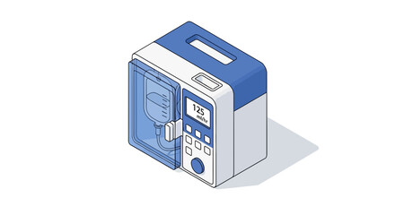 Fototapeta premium Illustration of an intravenous infusion pump, clinical technology item