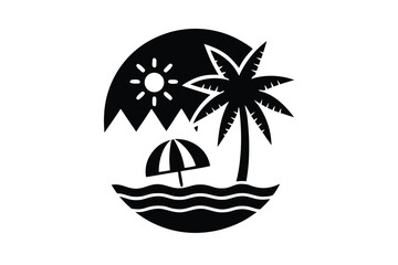 summer feel silhouette vector art