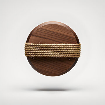 wicker basket on wooden background
