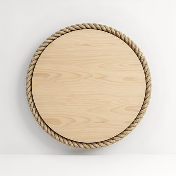 wooden plate on white background