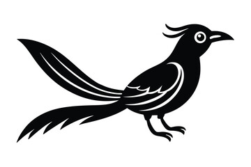 tropical bird silhouette vector art