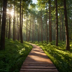 Fototapeta premium footpath in the woods