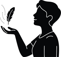 Parent Releasing Balloon Silhouette Symbolizing Stress Release

