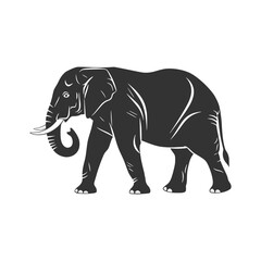 Majestic Elephant Vector Illustration Wildlife Icon for Nature and Conservation