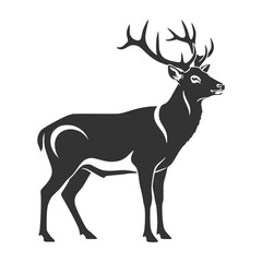 Elegant Stag Silhouette Majestic Deer Vector Illustration for Design Projects