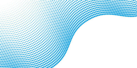 Fototapeta premium minimal Gradient Blue Color Halftone Background Staggered Dots Pattern modern dotted.minimal