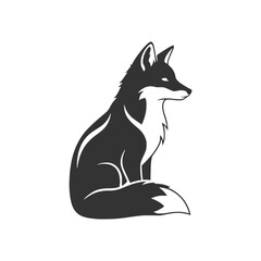 Elegant Fox Silhouette Vector Illustration for Branding Design