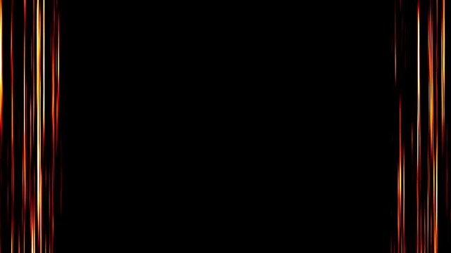 Dynamic vertical anime speed lines motion background with glowing orange and red streaks on a black backdrop. Perfect for action scenes, fight animations, or energetic video transitions.
