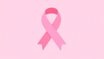 Pink Ribbon Symbol for Breast Cancer Awareness and Support.