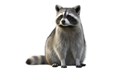 Action Shot of a Raccoon Sitting Calmly in an Outdoor Environment - Wildlife Photography