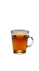 Isolated Realistic Transparent Glass Mug Filled With Amber Tea