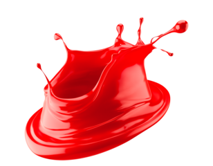 red paint splash isolated on a white background. 3d render