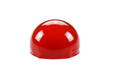 Isolated Red Dome Button Transparent Background
