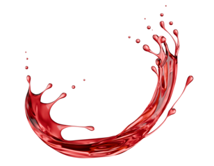 red wine splash isolated on a white background. 3d render