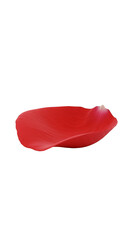 Isolated Red Rose Petal with Water Droplets Transparent Background